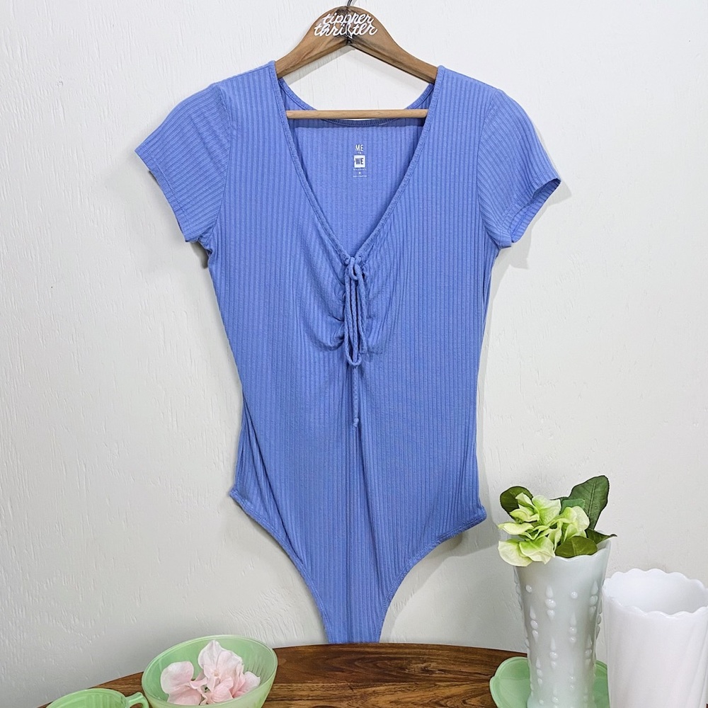 Me to We Lilac Ribbed Onesie